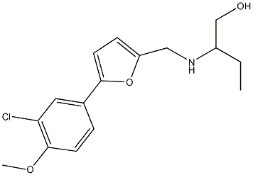 2-({[5-(3-chloro-4-methoxyphenyl)-2-furyl]methyl}amino)-1-butanol 结构式