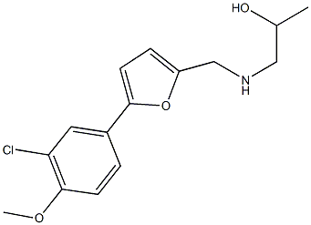1-({[5-(3-chloro-4-methoxyphenyl)-2-furyl]methyl}amino)-2-propanol 结构式