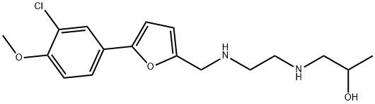 1-{[2-({[5-(3-chloro-4-methoxyphenyl)-2-furyl]methyl}amino)ethyl]amino}-2-propanol 结构式