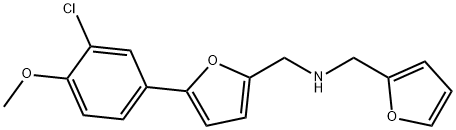 N-{[5-(3-chloro-4-methoxyphenyl)-2-furyl]methyl}-N-(2-furylmethyl)amine Structure