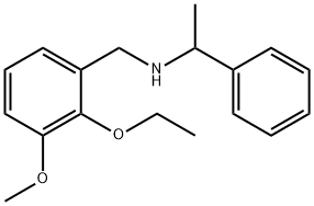 N-(2-ethoxy-3-methoxybenzyl)-N-(1-phenylethyl)amine Struktur
