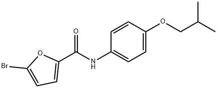 5-bromo-N-(4-isobutoxyphenyl)-2-furamide,881090-32-0,结构式