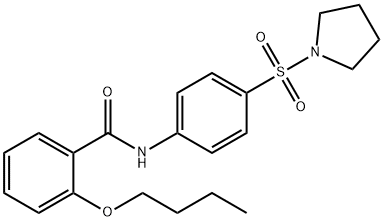 2-butoxy-N-[4-(1-pyrrolidinylsulfonyl)phenyl]benzamide Structure