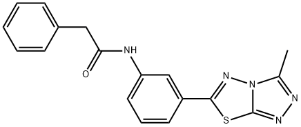 N-[3-(3-methyl[1,2,4]triazolo[3,4-b][1,3,4]thiadiazol-6-yl)phenyl]-2-phenylacetamide,881222-26-0,结构式