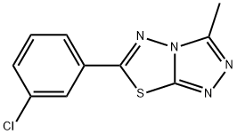6-(3-chlorophenyl)-3-methyl[1,2,4]triazolo[3,4-b][1,3,4]thiadiazole 结构式
