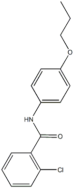 2-chloro-N-(4-propoxyphenyl)benzamide 化学構造式