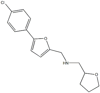 N-{[5-(4-chlorophenyl)-2-furyl]methyl}-N-(tetrahydro-2-furanylmethyl)amine Structure