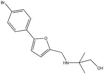 2-({[5-(4-bromophenyl)-2-furyl]methyl}amino)-2-methyl-1-propanol 结构式
