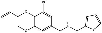 N-[4-(allyloxy)-3-bromo-5-methoxybenzyl]-N-(2-furylmethyl)amine 结构式