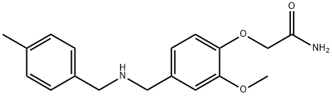 2-(2-methoxy-4-{[(4-methylbenzyl)amino]methyl}phenoxy)acetamide Struktur