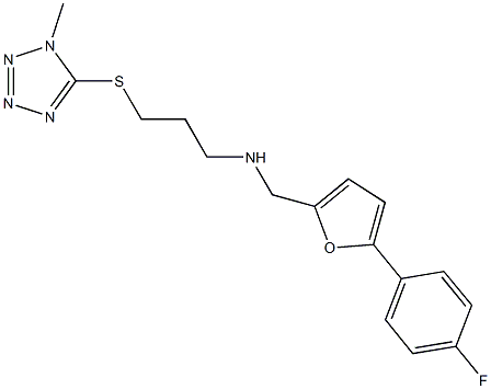 N-{[5-(4-fluorophenyl)-2-furyl]methyl}-N-{3-[(1-methyl-1H-tetraazol-5-yl)sulfanyl]propyl}amine|