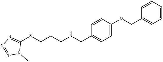 N-[4-(benzyloxy)benzyl]-N-{3-[(1-methyl-1H-tetraazol-5-yl)sulfanyl]propyl}amine Structure