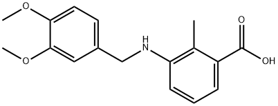 3-[(3,4-dimethoxybenzyl)amino]-2-methylbenzoic acid Struktur