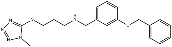 N-[3-(benzyloxy)benzyl]-N-{3-[(1-methyl-1H-tetraazol-5-yl)sulfanyl]propyl}amine Structure