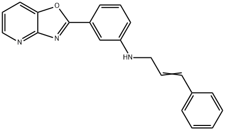 N-cinnamyl-N-(3-[1,3]oxazolo[4,5-b]pyridin-2-ylphenyl)amine Structure