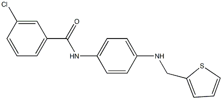 3-chloro-N-{4-[(2-thienylmethyl)amino]phenyl}benzamide,881447-24-1,结构式