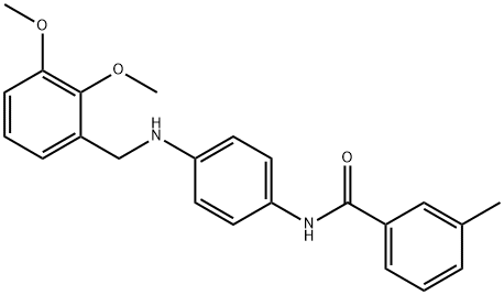 N-{4-[(2,3-dimethoxybenzyl)amino]phenyl}-3-methylbenzamide,881447-37-6,结构式