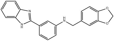 3-(1H-benzimidazol-2-yl)-N-(1,3-benzodioxol-5-ylmethyl)aniline Structure