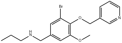 N-[3-bromo-5-methoxy-4-(3-pyridinylmethoxy)benzyl]-N-propylamine,881448-08-4,结构式