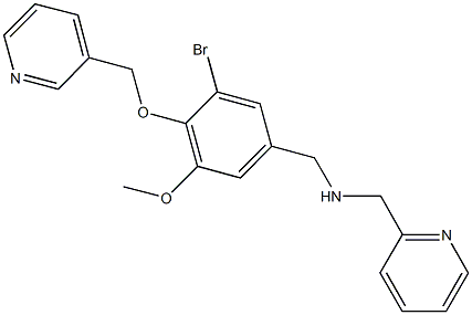 N-[3-bromo-5-methoxy-4-(3-pyridinylmethoxy)benzyl]-N-(2-pyridinylmethyl)amine Structure