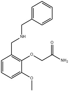 2-{2-[(benzylamino)methyl]-6-methoxyphenoxy}acetamide Struktur