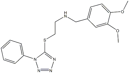 N-(3,4-dimethoxybenzyl)-N-{2-[(1-phenyl-1H-tetraazol-5-yl)sulfanyl]ethyl}amine,881448-48-2,结构式