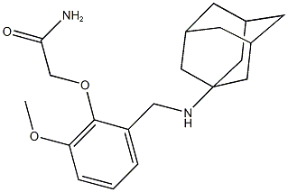 2-{2-[(1-adamantylamino)methyl]-6-methoxyphenoxy}acetamide Structure