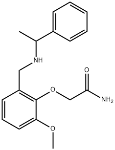 2-(2-methoxy-6-{[(1-phenylethyl)amino]methyl}phenoxy)acetamide Struktur