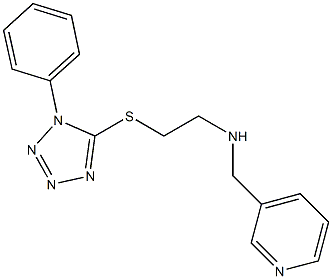 2-[(1-phenyl-1H-tetraazol-5-yl)sulfanyl]-N-(3-pyridinylmethyl)ethanamine Structure