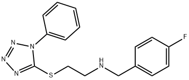 N-(4-fluorobenzyl)-N-{2-[(1-phenyl-1H-tetraazol-5-yl)sulfanyl]ethyl}amine Structure