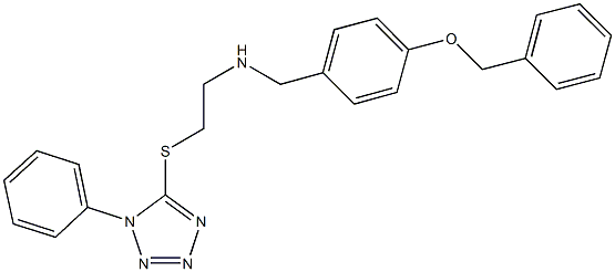 N-[4-(benzyloxy)benzyl]-N-{2-[(1-phenyl-1H-tetraazol-5-yl)sulfanyl]ethyl}amine Structure