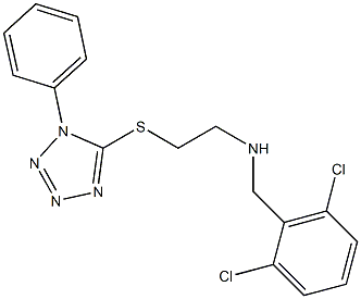 N-(2,6-dichlorobenzyl)-N-{2-[(1-phenyl-1H-tetraazol-5-yl)sulfanyl]ethyl}amine Structure