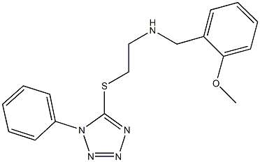 N-(2-methoxybenzyl)-N-{2-[(1-phenyl-1H-tetraazol-5-yl)sulfanyl]ethyl}amine Struktur