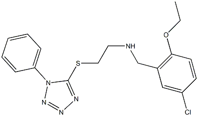 N-(5-chloro-2-ethoxybenzyl)-N-{2-[(1-phenyl-1H-tetraazol-5-yl)sulfanyl]ethyl}amine Struktur