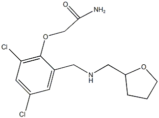 2-(2,4-dichloro-6-{[(tetrahydro-2-furanylmethyl)amino]methyl}phenoxy)acetamide Structure