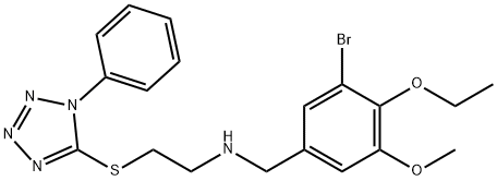 881450-28-8 N-(3-bromo-4-ethoxy-5-methoxybenzyl)-N-{2-[(1-phenyl-1H-tetraazol-5-yl)sulfanyl]ethyl}amine