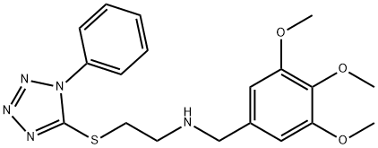 2-[(1-phenyl-1H-tetraazol-5-yl)sulfanyl]-N-(3,4,5-trimethoxybenzyl)ethanamine Structure