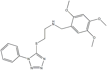 2-[(1-phenyl-1H-tetraazol-5-yl)sulfanyl]-N-(2,4,5-trimethoxybenzyl)ethanamine Struktur
