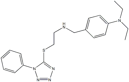 N-[4-(diethylamino)benzyl]-N-{2-[(1-phenyl-1H-tetraazol-5-yl)sulfanyl]ethyl}amine Struktur