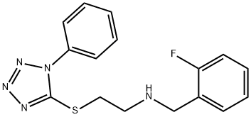 N-(2-fluorobenzyl)-N-{2-[(1-phenyl-1H-tetraazol-5-yl)sulfanyl]ethyl}amine Structure