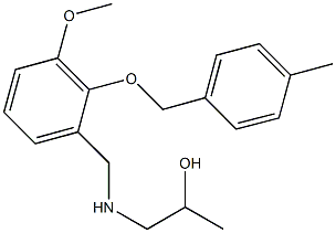 1-({3-methoxy-2-[(4-methylbenzyl)oxy]benzyl}amino)-2-propanol,881451-95-2,结构式