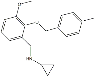 N-cyclopropyl-N-{3-methoxy-2-[(4-methylbenzyl)oxy]benzyl}amine Structure