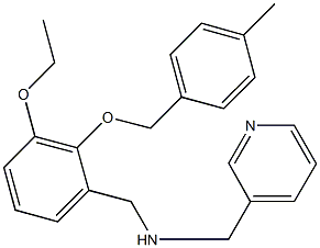 N-{3-ethoxy-2-[(4-methylbenzyl)oxy]benzyl}-N-(3-pyridinylmethyl)amine Structure