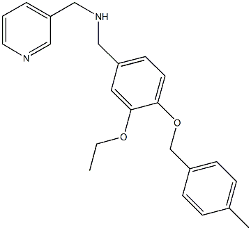 N-{3-ethoxy-4-[(4-methylbenzyl)oxy]benzyl}-N-(3-pyridinylmethyl)amine Structure