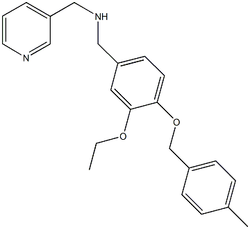 N-{3-ethoxy-4-[(4-methylbenzyl)oxy]benzyl}-N-(3-pyridinylmethyl)amine 化学構造式