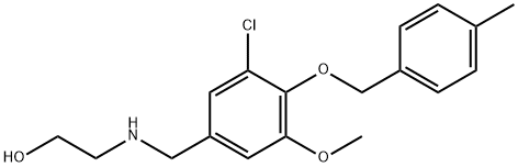2-({3-chloro-5-methoxy-4-[(4-methylbenzyl)oxy]benzyl}amino)ethanol,881453-11-8,结构式