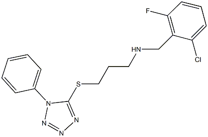 N-(2-chloro-6-fluorobenzyl)-N-{3-[(1-phenyl-1H-tetraazol-5-yl)sulfanyl]propyl}amine|