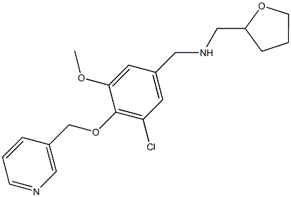 N-[3-chloro-5-methoxy-4-(3-pyridinylmethoxy)benzyl]-N-(tetrahydro-2-furanylmethyl)amine Structure