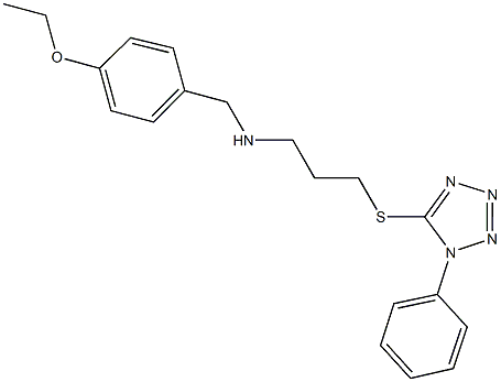 N-(4-ethoxybenzyl)-N-{3-[(1-phenyl-1H-tetraazol-5-yl)sulfanyl]propyl}amine Struktur