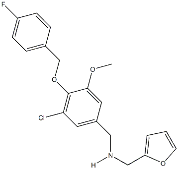 N-{3-chloro-4-[(4-fluorobenzyl)oxy]-5-methoxybenzyl}-N-(2-furylmethyl)amine|